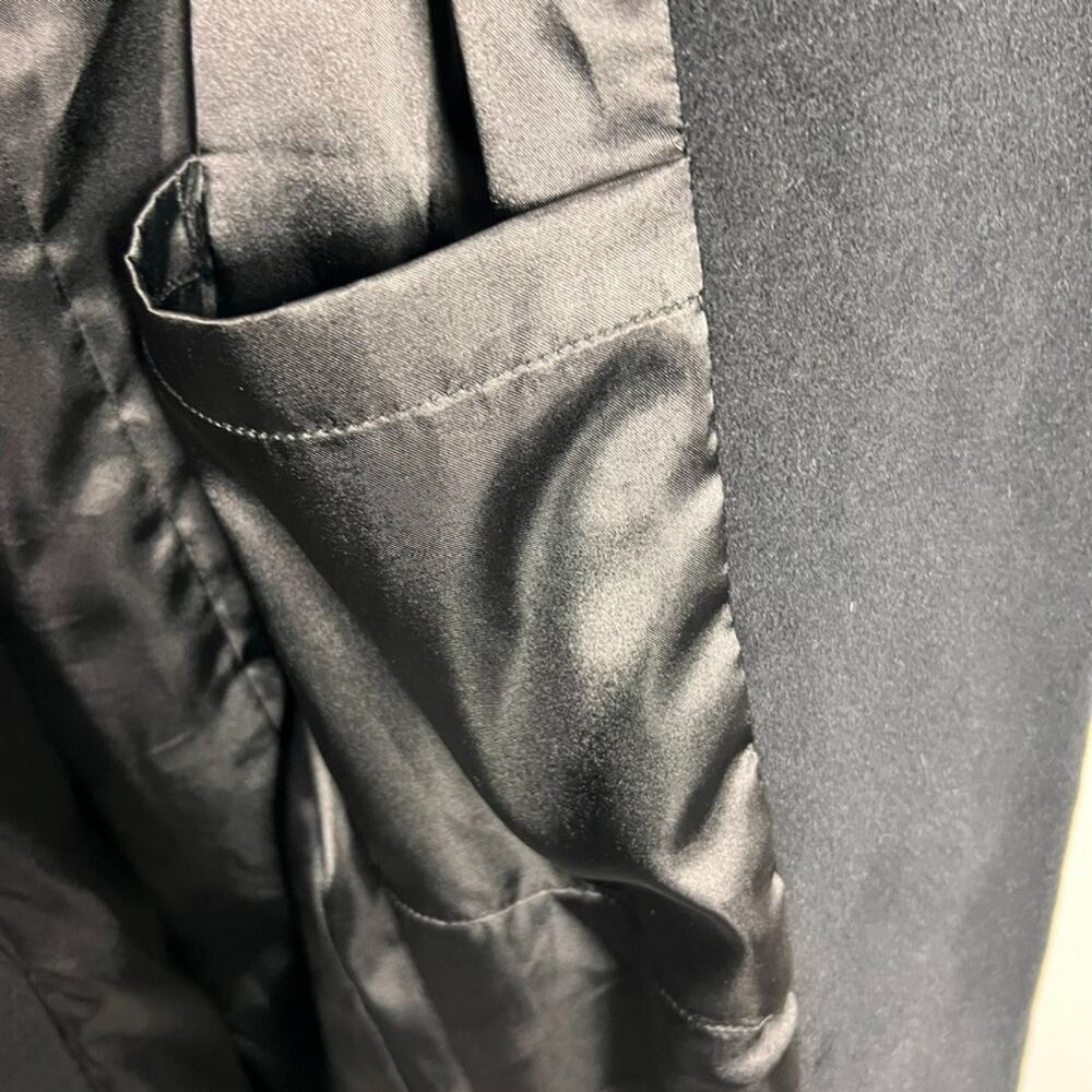 Sachi Collection Overcoat Women's Size 8 Black Wool Blend Double Breasted - Picture 5 of 15